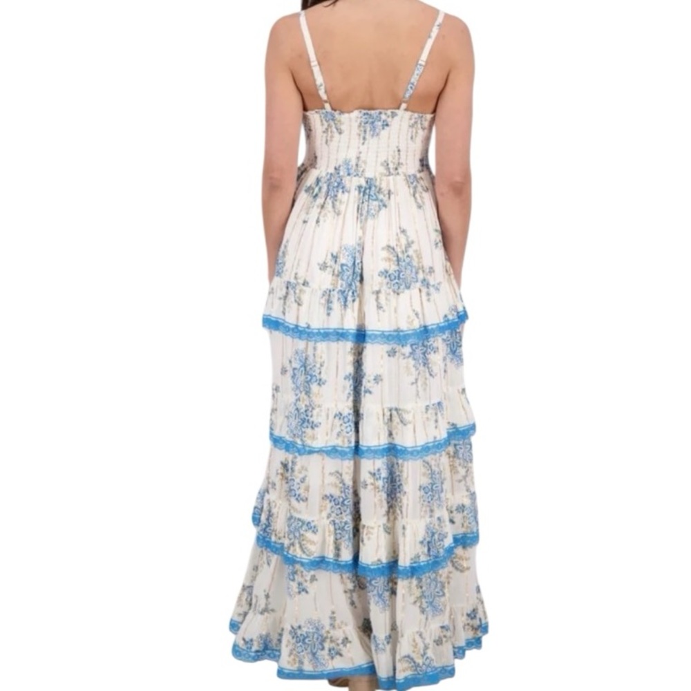 Lace Trim Boho Maxi Dress made in India 25120 - Picture 2 of 2